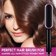 thumbnail image 3 of 1 pcs Ionic Hair Straightener Comb - Hair Straightening Brush & Iron for Even Heat, Temperature Settings & LED Screen, Professional Hair Tools for Styling, 3 of 5