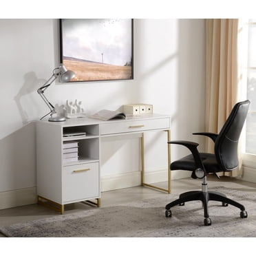 Mainstays Bureau d’écriture en bois et métal avec 1 tiroir et 1 porte pour adulte adolescent, 29,92 po.