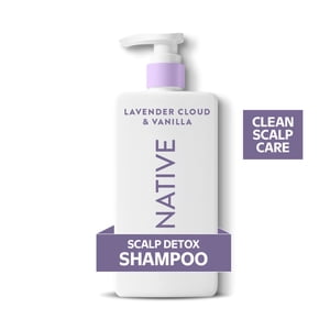 Native Scalp Detox Shampooing, Lavande & Vanille, détoxifie les cheveux Un scalp, acide salicylique, sulfate & Sans paraben, 487 mL
