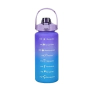 2 Liter Water Bottle with Straw, EDHITNR Motivational BPA-Free Large Capacity Sports Bottle, Leakproof Flip Lid Portable Fitness Water Cup for Gym Cycling Outdoor Hydration