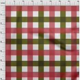 thumbnail image 3 of oneOone Polyester Lycra Lime Green Fabric Gingham Check Sewing Craft Projects Fabric Prints By Yard 56 Inches Wide, 3 of 4
