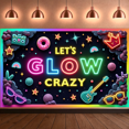 thumbnail image 4 of Neon Lights Glow Party Banner Retro Design Disco Theme for Birthday Party Indoor Decoration Dance Event, 4 of 5