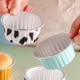 thumbnail image 4 of 1 Set Tasse de Cuisson de Qualité Alimentaire Résistant à la Chaleur avec Couvercle Antiadhésif Feuille d'Aluminium Décorative Cuisson Cupcake Résistant à la Graisse Emballage Muffin Tasse Fournitures de Cuisine, 4 of 8