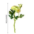 thumbnail image 3 of Baohd 2-head Artificial Camellia Bouquet Simulation Flower Table Centerpiece artificial Floral Decor, Green, 3 of 7