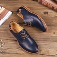 thumbnail image 4 of Mens Fashion Casual Solid Lace Up Leather Wedding Shoes Male Business Shoes, 4 of 8