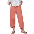 thumbnail image 1 of Timegard Womens Plus Size Pants Elastic Waisted Solid Color Lightweight Pants Lounge Trousers Pockets, 1 of 4