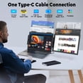 thumbnail image 4 of KEEPTIME 14" FHD 1080P IPS Laptop Screen Extender, Portable Monitor for 14-17" Notebooks, Dual Display with USB-C HDMI, Plug and Play for Windows Mac Android Switch PS5, 4 of 9