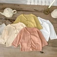 thumbnail image 4 of Besolor Baby Girls Cardigans Kids Casual V Neck Button Front Hollow out Long Sleeve Jacket Tops Fall Clothes, 4 of 4