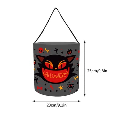 Glowing Halloween Candy Bag Portable LED Pumpkin Light Emitting Tube Halloween Sugar Bag Storage Bag