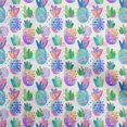 thumbnail image 1 of oneOone Tissu Polyester Spandex Bleu Clair Ananas Matériel de Robe Tissu Imprimé Tissu au Mètre 56 Pouces de Large, 1 of 4
