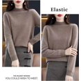 thumbnail image 2 of Women‘s Wool Sweaters Mock Turtle Neck Lightweight Long Sleeve Cozy Warm Fall Winter Pullover Tops, 2 of 7