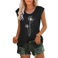 thumbnail image 1 of Womens Cap Sleeve Tops Summer Tank Top Casual Basic Tees Shirts Loose Blouses, 1 of 4