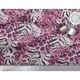 thumbnail image 3 of Soimoi Red polyester Crepe Fabric Leopard & Wild Animal Skin Print Fabric by The Yard 52 Inch Wide, 3 of 3