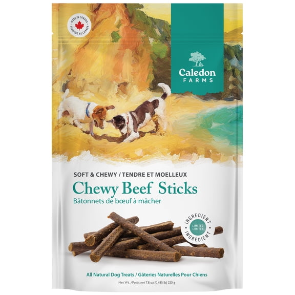 Caledon Farms Chewy Beef Sticks Baked Dog Treats 220g