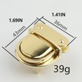 thumbnail image 4 of Universal Metal Handbag Snap Clasp Backpack Shoulder Pack Crossbody Pouch Portable Lock Buckle Bag Wallet Closure Accessories Silver, 4 of 9