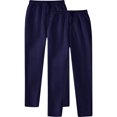 thumbnail image 1 of RXIRUCGD Pantalon Décontracté pour Homme à Cordon, Taille Élastique, Couleur Unie, Longueur Sweat, 2 Pcs, Bleu Marine, Taille : 3TG, 1 of 5