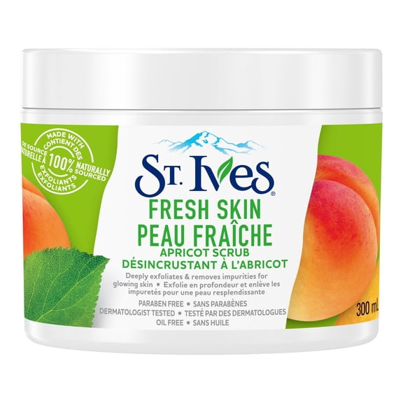 St. Ives Fresh Skin Facial Scrub for clear, glowing skin Apricot paraben-free 300 ml