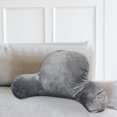 thumbnail image 4 of Car Pillow Bed Rest Pillow Reading Pillow Bed Adult Backrest with Arms Back Support Reading Cushion, Back Cushion with Armrests, Memory Foam Sit Up Bed Rest Pillow Reading, 4 of 5