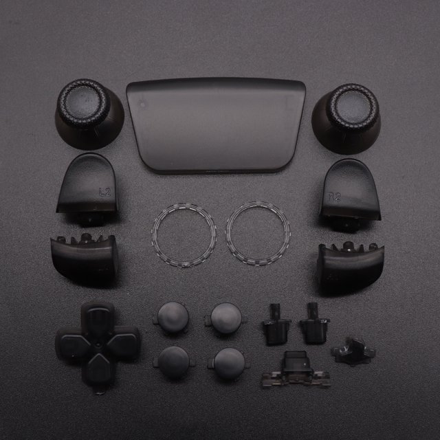 Replacement Buttons Set D-Pad L1 R1 L2 R2 Trigger Button Key Accent Ring For PS5 V3.0 BDM-030 Controller clear black