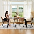 thumbnail image 4 of Homy Casa Dining Table with 63 in.x 31.5 in. Thick Top, Metal Flat Legs, Seats 6, Adjustable Feet, 4 of 8