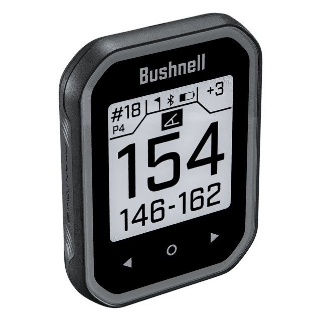 Bushnell Phantom 3 GPS à Pente Noir, avec un Grand Écran Tactile Affichant les distances Compensées en Pente, les Méages avant, Centraux et Arrière. Comprend un Support Magnétique Intégré pour Chariot et GreenView avec placement Mobile des Broches.