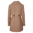 thumbnail image 2 of Sportoli Womens Mid-Length Single Breasted Wool Look Dress Coat with Pockets - Camel (Small), 2 of 7