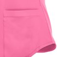 thumbnail image 3 of Heliisoer Women Short Tops Working Sleeve V-neck Uniform Solid Color Pocket Blouse, 3 of 4