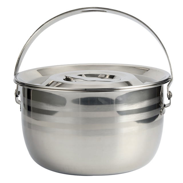 MasteelfCA 1pc Thicken Camping Stew Pot Non-stick Pot Home Kitchen High Capacity Cookware