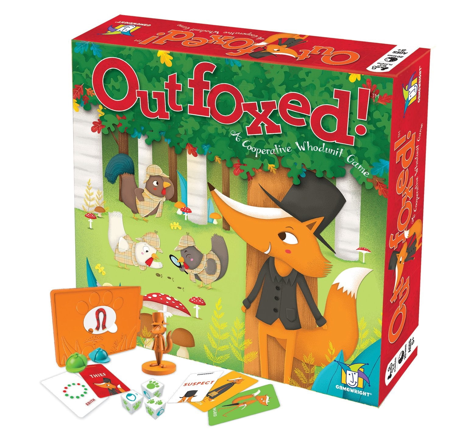 Gamewright Outfoxed! A Cooperative Whodunit Game - English Only