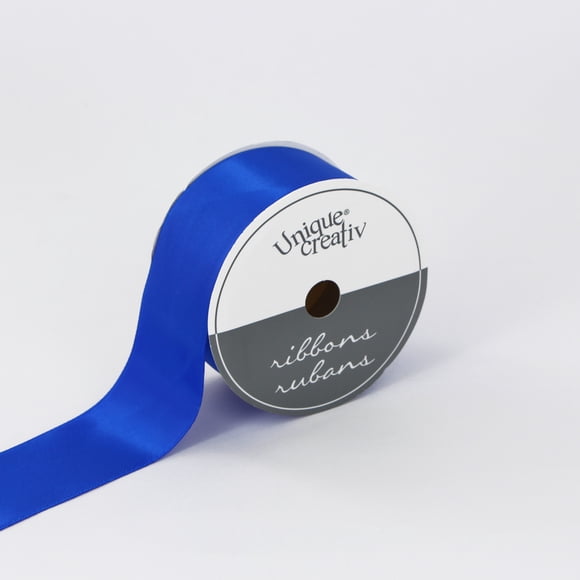 UNIQUE CREATIV Satin Ribbon 38 mm (1.5 in) × 3.65 m (1½ in × 4 yd), Royal bleu, 3.66 m (12 ft)