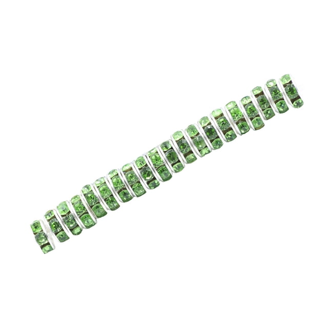 100 Pcs Rondelles en Strass avec Grandes Rondelles Rondes Multicolores Trous Breloque Perles Entretoises Bijoux Cristal Multicolores Perles en Vrac pour Bricolage Collier Vert