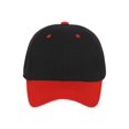 thumbnail image 2 of Casquette de Baseball Bicolore Ajustable, Noir Rouge, 2 of 2