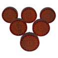 thumbnail image 1 of IBA Indianbeautifulart Mandala Rouge Gravé Boutons de Garde-Robe en Bois Tiroir 10 Pcs, 1 of 3
