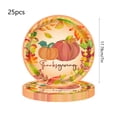 thumbnail image 3 of SLYNSHome 25 Pcs Assiettes en Papier pour l'Action de Grâce, Assiettes Jetables à Feuilles d'Automne Assiettes Citrouille d'Automne pour le Souper pour la Récolte d'Automne Fournitures de Fête de l'Action de Grâce - 7 Pouces, 3 of 6