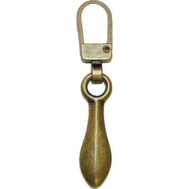 COSTUMAKERS Teardrop Zipper Pull, Antique Gold - 5 cm (2 in), 1 Pull
