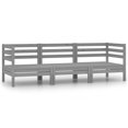 thumbnail image 1 of vidaXL 3 Piece Garden Lounge Set Solid Pinewood Grey, 1 of 5