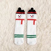EGNMCR Christmas Ornaments,Christmas Tree Ornaments Christmas Tree Decorations Christmas Socks Mid-tube Thickened Coral Fleece Socks Casual Solid Color Coral Fleece Socks Home Socks a socks