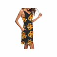 thumbnail image 4 of Robe Débardeur Plissée Unie Décontractée d'Été pour Femmes, TG, Tournesols, 4 of 5