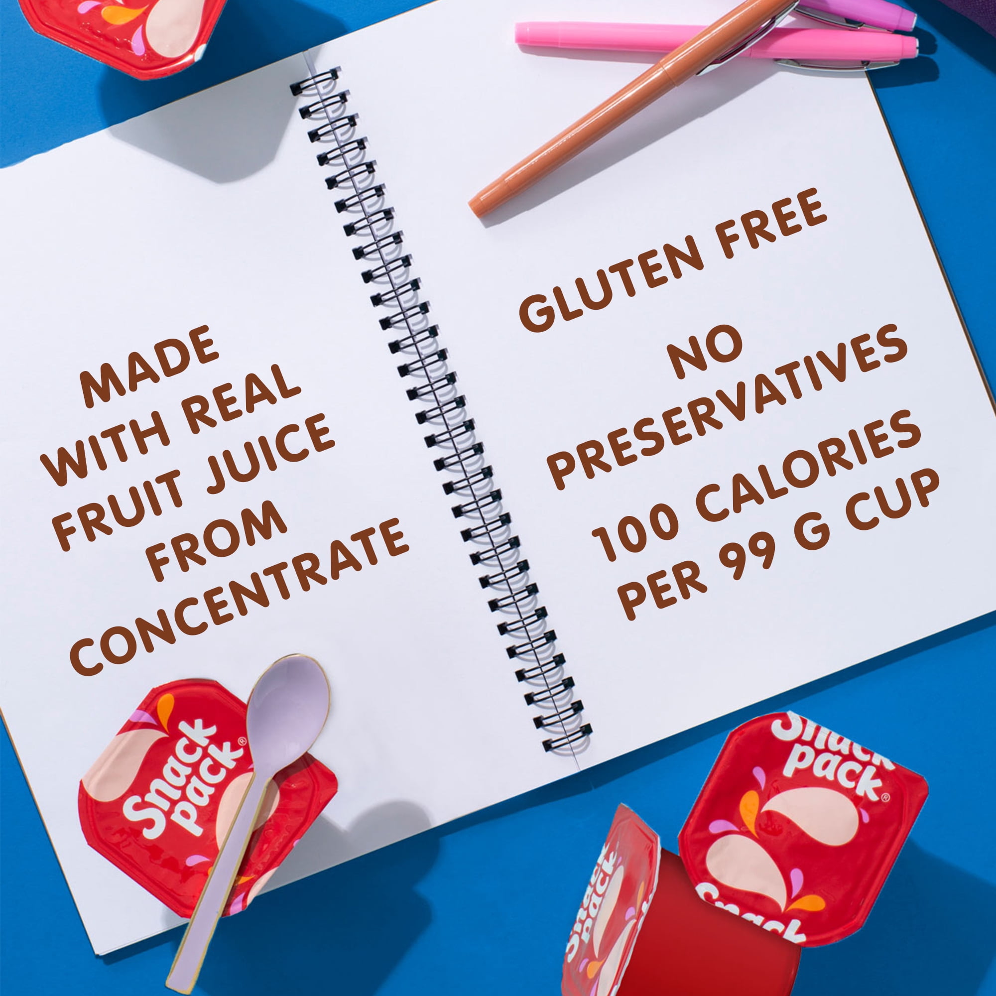Snack Pack® Juicy Gels®framboise et Fruits des Champs Coupes de Jus de Fruits