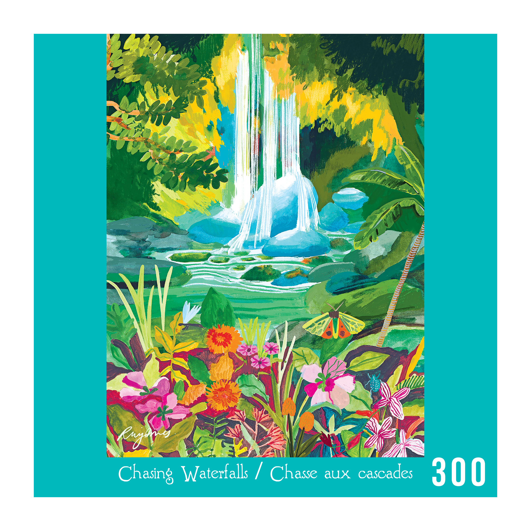 RoseArt - Modern Illustrations 300-Piece - Chasing Waterfalls- Adult Interlocking Puzzle
