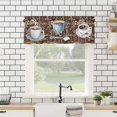 thumbnail image 2 of Coffee Theme Farmhouse Curtains | Soft & Washable Small Window Treatment | Retro 1 Panel | Perfect for Living Room, Kitchen, Bathroom, 2 of 5