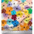 thumbnail image 1 of Soimoi Rayon Fabric Artistic Flower Print Sewing Fabric Yard 42 Inch Wide, 1 of 3