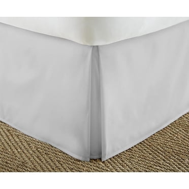 Linen Market Pleated Bed Skirt, King, Light Gray