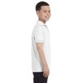 thumbnail image 2 of Hanes Cotton-Blend Kids` Jersey Polo, XS, White, 2 of 6