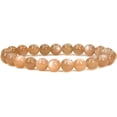 thumbnail image 1 of Angelstones Bracelet Extensible Unisexe en Perles Rondes 8 mm avec Pierre de Soleil Rouge Naturelle 7 Pouces, 1 of 5