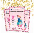 thumbnail image 2 of Darling Souvenir Pink Birthday Invitation Card 28 Pcs Fill or Write In Blank Invites Printable Party Supplies 5 x 7 Inches, 2 of 5