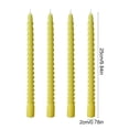 thumbnail image 4 of Bowayaoa 4 Pack Long Taper Candles, Unscented Dripless Wax Candlesticks for Wedding Party, Romantic Dinner Table Centerpiece Decoration, Yellow Orange Multicolor Set, 4 of 7