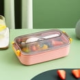 thumbnail image 1 of ZZkhGO Stainless Steel Lunch Box, 700ml Plastic Bento Box with Removable Liner, Leak Proof Lunch Container for Children Adults, 1 of 6