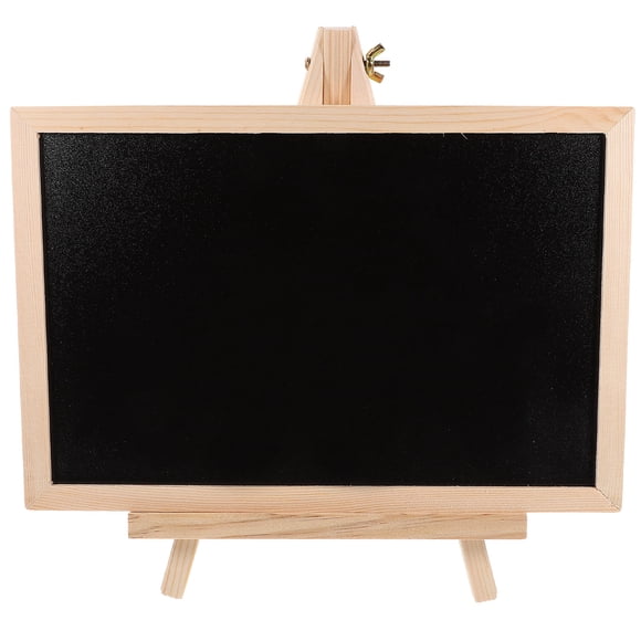 OUNONA Chalkboard Table Signs Mini Chalk Board Sign Black Wood Rectangular for Boutiques 1Pcs