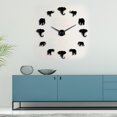 thumbnail image 4 of Peahefy Wall Clock,DIY Clock,Unique Elephant Animal Shape Wall Clock DIY Acrylic Mirror Hanging Clock Decor for Home, 4 of 8